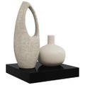 vidaXL Plávajúca nástenná polica, lesklá čierna 23x23,5x3,8 cm, MDF