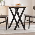vidaXL Jedálenský stolík v tvare X 80x50x75 cm borovica a oceľ