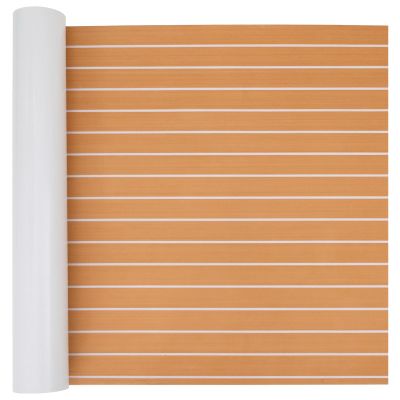 vidaXL Loďová podložka Pruhovaný Hnedá a biela 240 x 90 cm EVA