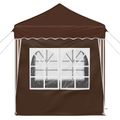 vidaXL Prístrešok na párty 195 x 195 x 245 cm Hnedá Oxfordská látka
