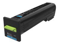 Azurová - originální - kazeta s barvivem LCCP, Lexmark Corporate - pro Lexmark CS820, CX820, CX825, CX860