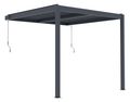Bioklimatická pergola G21 Trenton Premium 3x3 m, antracitová hliníková