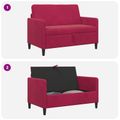 vidaXL Sofa s úložným priestorom Víno červené 122 x 78 x 87 cm