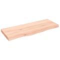 vidaXL Nástenná polica 100x40x(2-6) cm neošetrený dubový masív