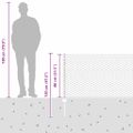 vidaXL Hexagonálny plot s stĺpom 50 x 0,8 m Pozinkovaná oceľ Sieťovina
