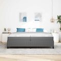 vidaXL Rám postele s matracmi Svetlosivá 200 x 200 cm látka