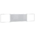 vidaXL Magnetická biela tabuľa skladacia 200x40x1,7 cm hliník