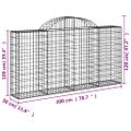 vidaXL Oblúkové gabiónové koše 10 ks 200x30x100/120cm pozinkov. železo