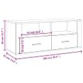 vidaXL TV skrinka hnedý dub 100x35x40 cm spracované drevo