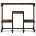 vidaXL Konzolový stolík dymový dub 89,5x28x76 cm kompozitné drevo