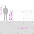 vidaXL Záhradný plot WOERDEN 240 x 165 cm Povrchovo upravená oceľ Sivá