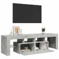 vidaXL TV skrinka s LED svetlami, betónovo sivá 140x36,5x40 cm