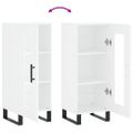 vidaXL Komoda biela 34,5x34x90 cm spracované drevo
