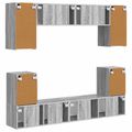 vidaXL Zostava TV skriniek 5 ks Sivý Sonoma Kompozitné drevo