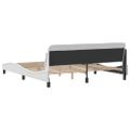 vidaXL Rám postele Dover biely 183x213 cm umelá koža