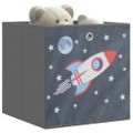 vidaXL skladacie úložné boxy 4 ks sivá 32x32x32 cm Netkaná textília