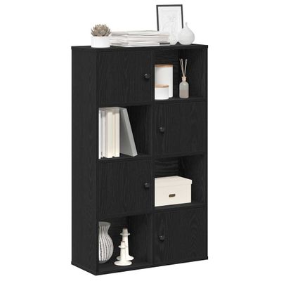 vidaXL Knižnica čierny dub 60x24x101,5 cm kompozitné drevo