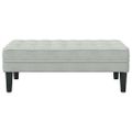 vidaXL lavička s vankúšom Svetlosivá 113 x 57 x 39 cm Zamat