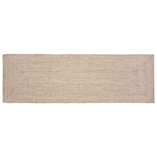 vidaXL Kusové koberce Prírodná a biela 60 x 250 cm Juta
