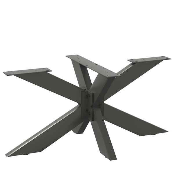 vidaXL Noha konferenčného stolíka v tvare pavúka, antracitová, 98x58x(42-43) cm, oceľ