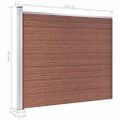 vidaXL Plotový panel WPC 175x146 cm hnedý