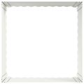 vidaXL Obrubník trávnika 60 x 60 x 35 cm Oceľ Biela