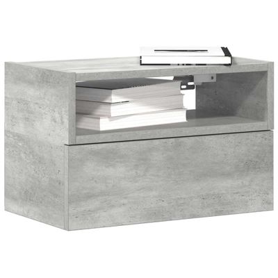 vidaXL Nástenné nočné stolíky 2 ks betónovosivé 45x26x28,5 cm