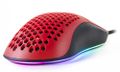 AROZZI herní myš FAVO Ultra Light Black-Red/ drátová/ 16.000 dpi/ USB/ 7 tlačítek/ RGB/ černočervená Myš, herní, drátová, optická, 16000dpi, 7 tlacítek, USB, RGB podsvícení, cerno-cervená