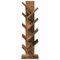 vidaXL Knižnica na strome 6-podlažná 30 x 18 x 100 cm Kompozitné drevo