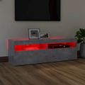vidaXL TV skrinka s LED svetlami betónová sivá 120x35x40 cm