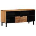 vidaXL TV skrinka Hnedá 100 x 33 x 46 cm Masívne mango drevo