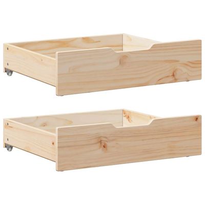 vidaXL Zásuvky pod posteľ s kolieskami 2 ks 65x55x17 cm borovica