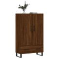 vidaXL Vysoká skrinka hnedá dub 69,5x31x115 cm kompozitné drevo