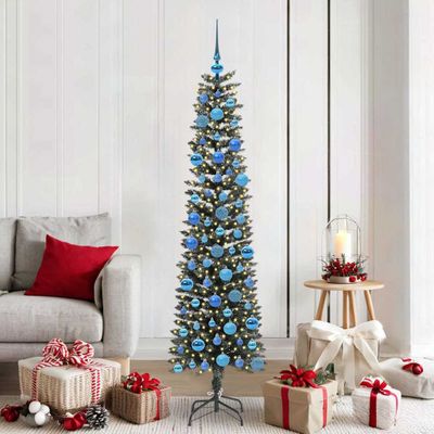 vidaXL Umelý vianočný stromček Zelená 180 cm PVC, plast a oceľ