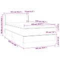 vidaXL Posteľný rám boxsping s matracom tmavozelený 100x200 cm zamat