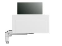 Montážna sada (kĺbové rameno, zásuvka pre klávesnicu, nástenná základňa, montážny adaptér trasy) - modulárna - pre LCD displej / PC vybavenie - hliník, plast - biela - veľkosť obrazovky: až 27" - montáž na stenu