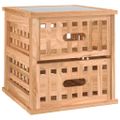 vidaXL Nočné stolíky 2 ks 34x34x34 cm orechový masív