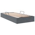 vidaXL Otomanový posteľný rám s úložiskom Tmavosivá 100 x 200 cm Zamat