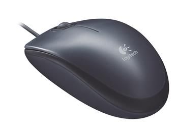 Logitech myš M100, optická, USB, 2 tlačidlá, čierna, 1000dpi
