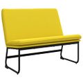 vidaXL Lavička bledožltá 100x75x76 cm látka