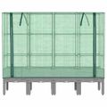 vidaXL Záhon s krytom na skleník ratanový vzhľad 160x40x140 cm