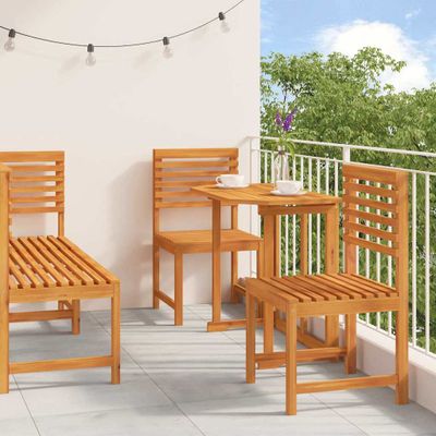 vidaXL Záhradný bistro set 5 pcs Hnedá Pevné akáciové drevo