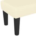 vidaXL Lavička krémová 100x30x30 cm umelá koža