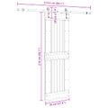 vidaXL Posuvné dvere NARVIK Prírodná a čierna 70 x 210 cm (213,5 cm)