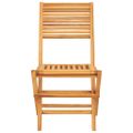 vidaXL Skladacie stoličky 2 ks 47x62x90 cm Masívne teakové drevo