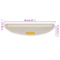 vidaXL Schodové rohože 10 ks 56x17x3 cm biele polkruhové