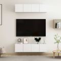 vidaXL TV skrinky 4 ks, biele 60x30x30 cm, kompozitné drevo