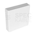 Zásuvka NEKU pre optiku FO FTTH na 2 adaptéry SC simplex na omietku biela Zásuvka NEKU pro optiku FO FTTH na 2 adaptery SC simplex na omítku bílá