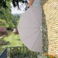 vidaXL Skladacia bočná markíza na terasu, krémová 160 cm