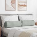 vidaXL Podložkové vankúše 2 pcs Svetlosivá Ø 25 x 70 cm